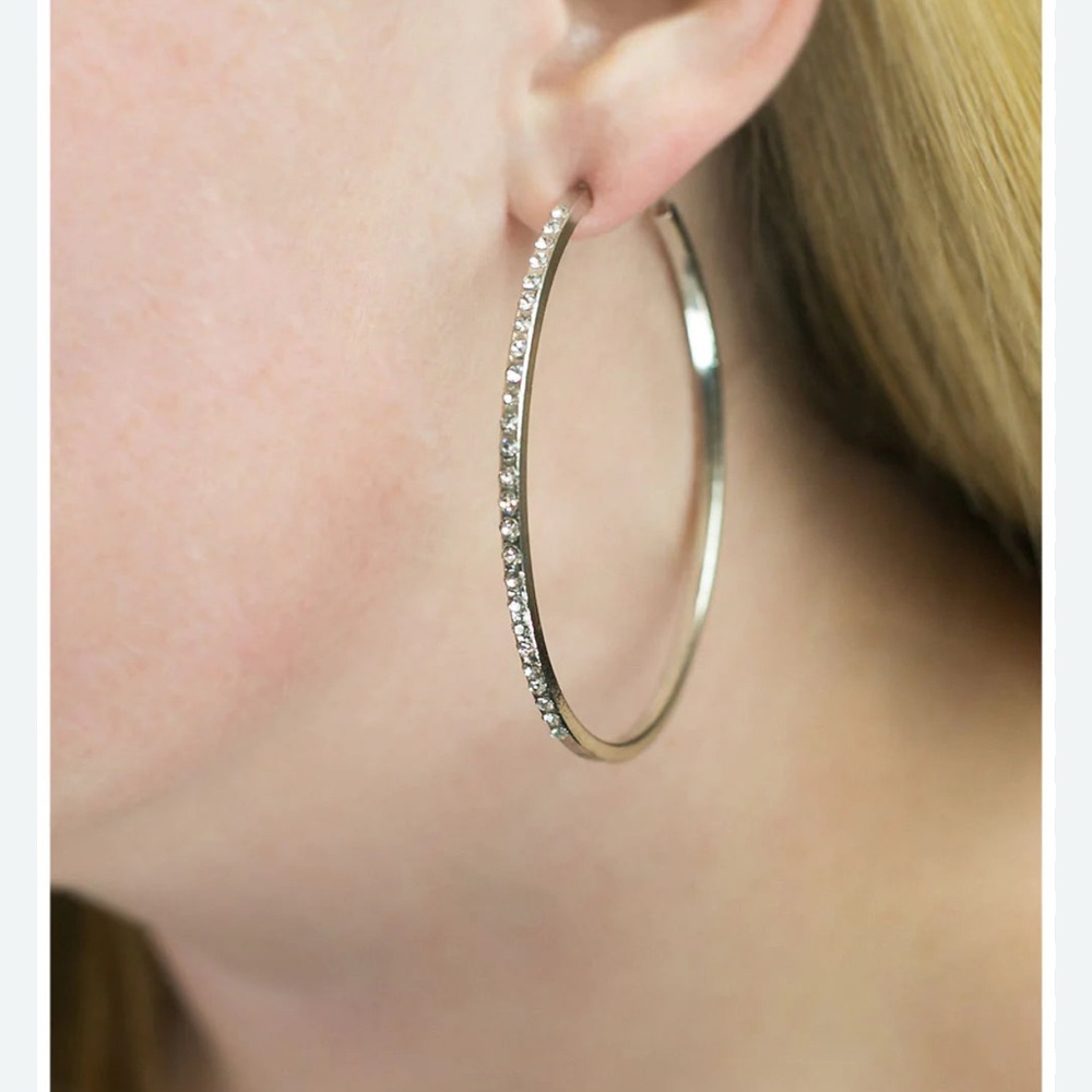Elegant Silver Hoop Earrings